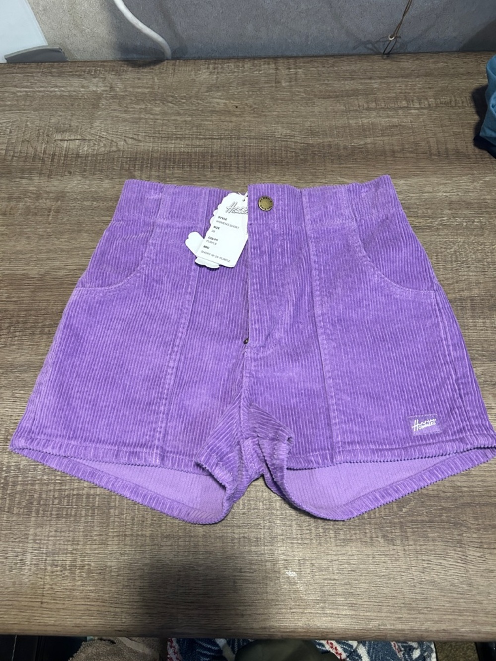 NWT purple corduroy hammies skater shorts size 26